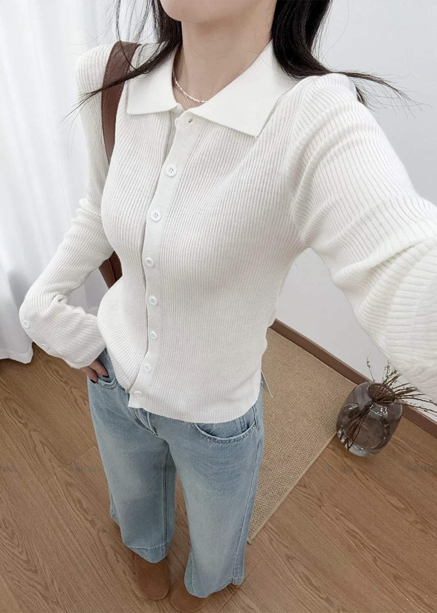 VIVANI韓國代購女裝新品時尚真品26春夏熱賣休閑針織衫羅紋VIVANI針織衫圖色2