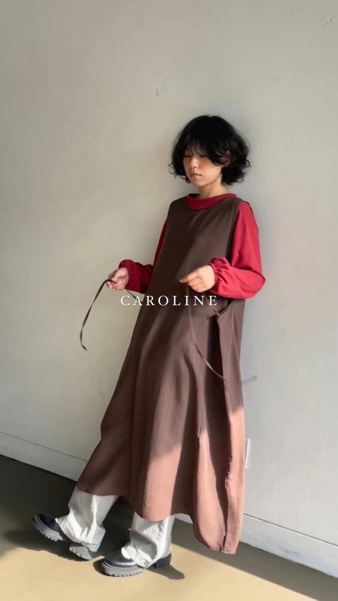CAROLINE韓國代購女裝新款26春夏推薦真品連衣裙不含內搭CARO_LINE連衣裙圖色1