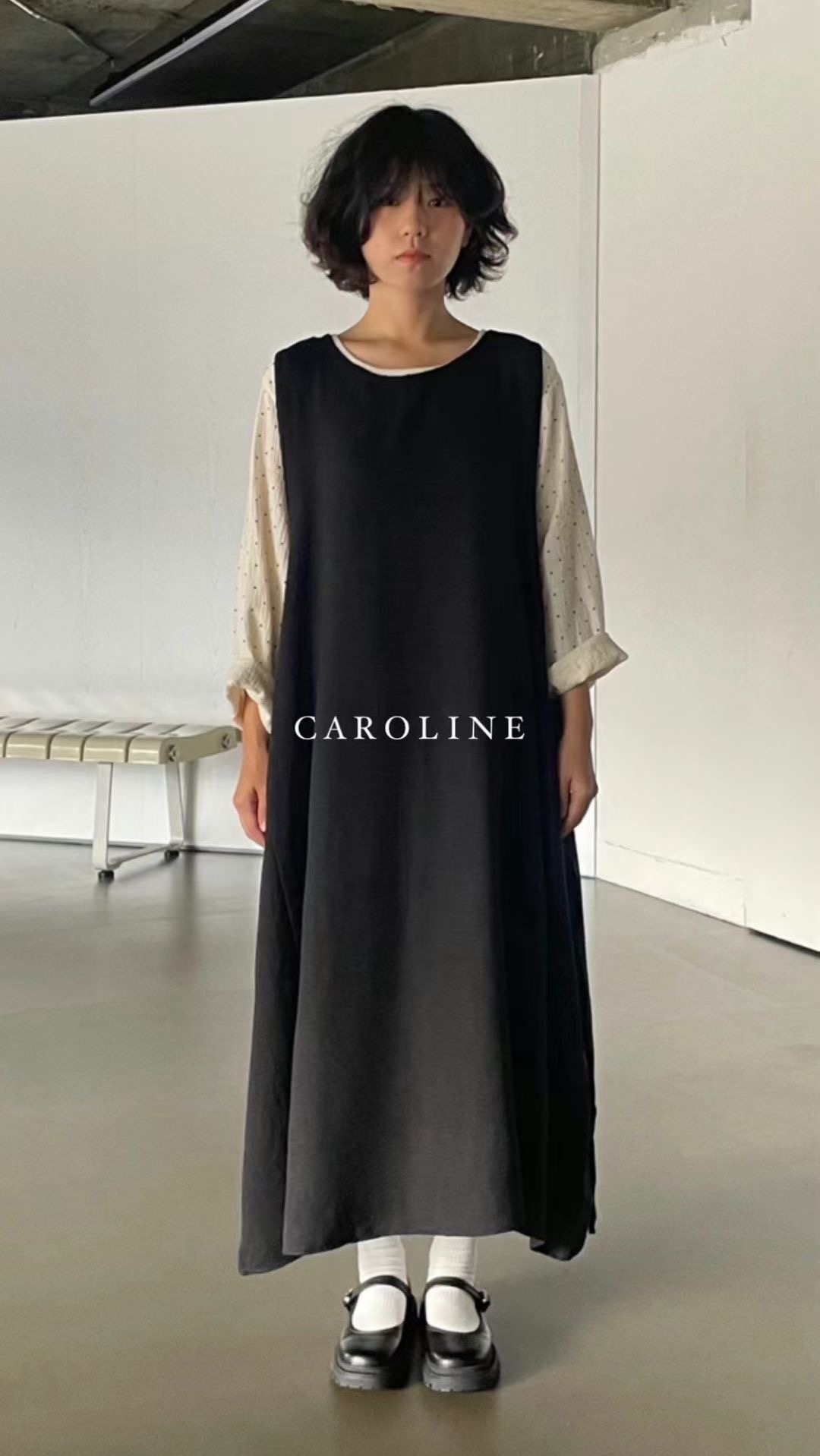 CAROLINE韓國代購女裝新款26春夏推薦真品連衣裙不含內搭CARO_LINE連衣裙圖色2