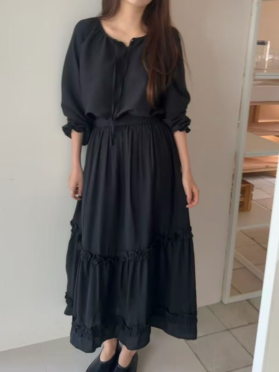 CAROLINE東大門直郵女士新款26春夏職業推薦休閑熱賣長裙CARO_LINE長裙圖色2