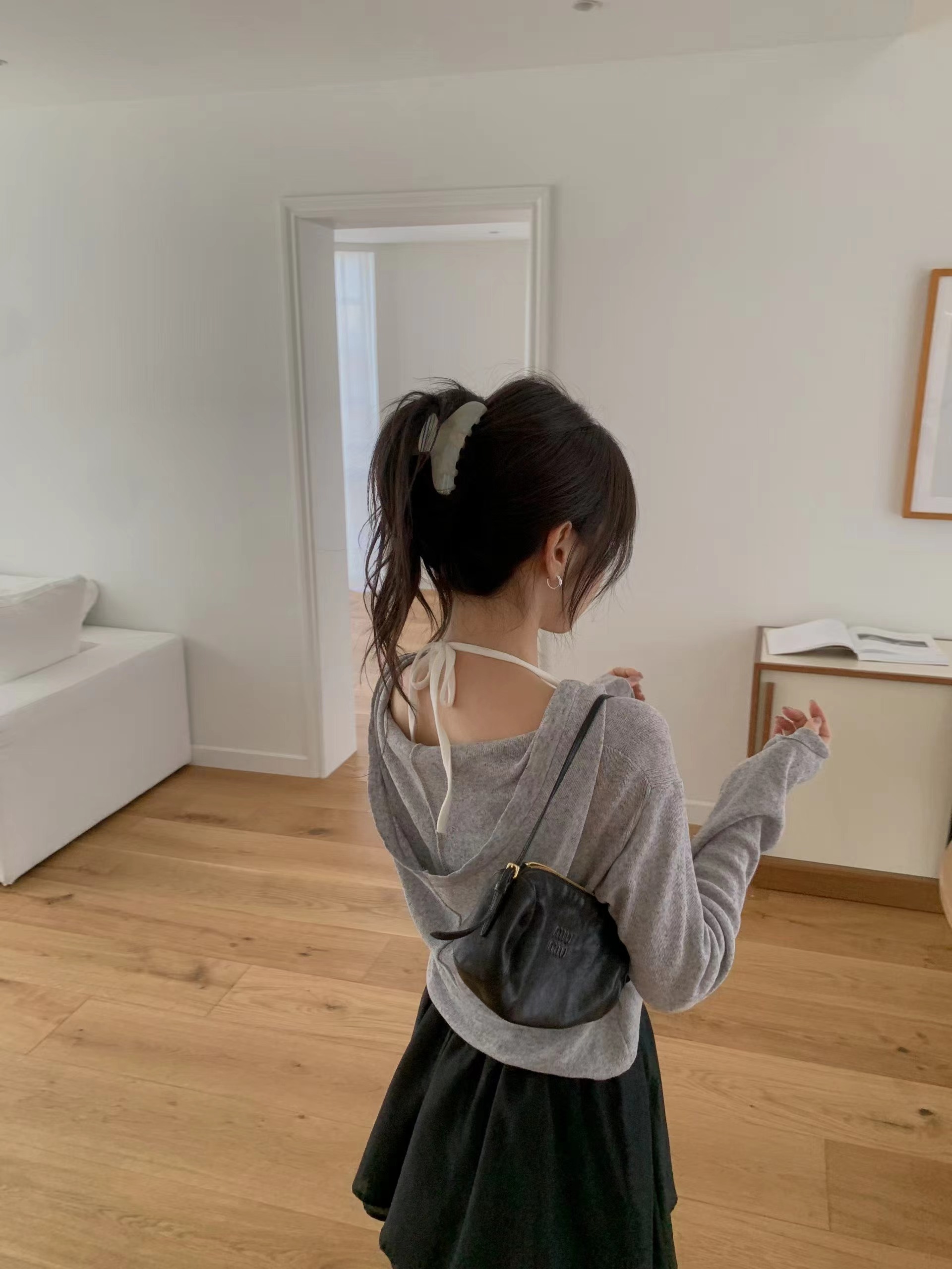 MIELLE-미엘르-OT韓國直郵女士新品時尚針織衫紐扣連帽MIELLE-미엘르-OT針織衫