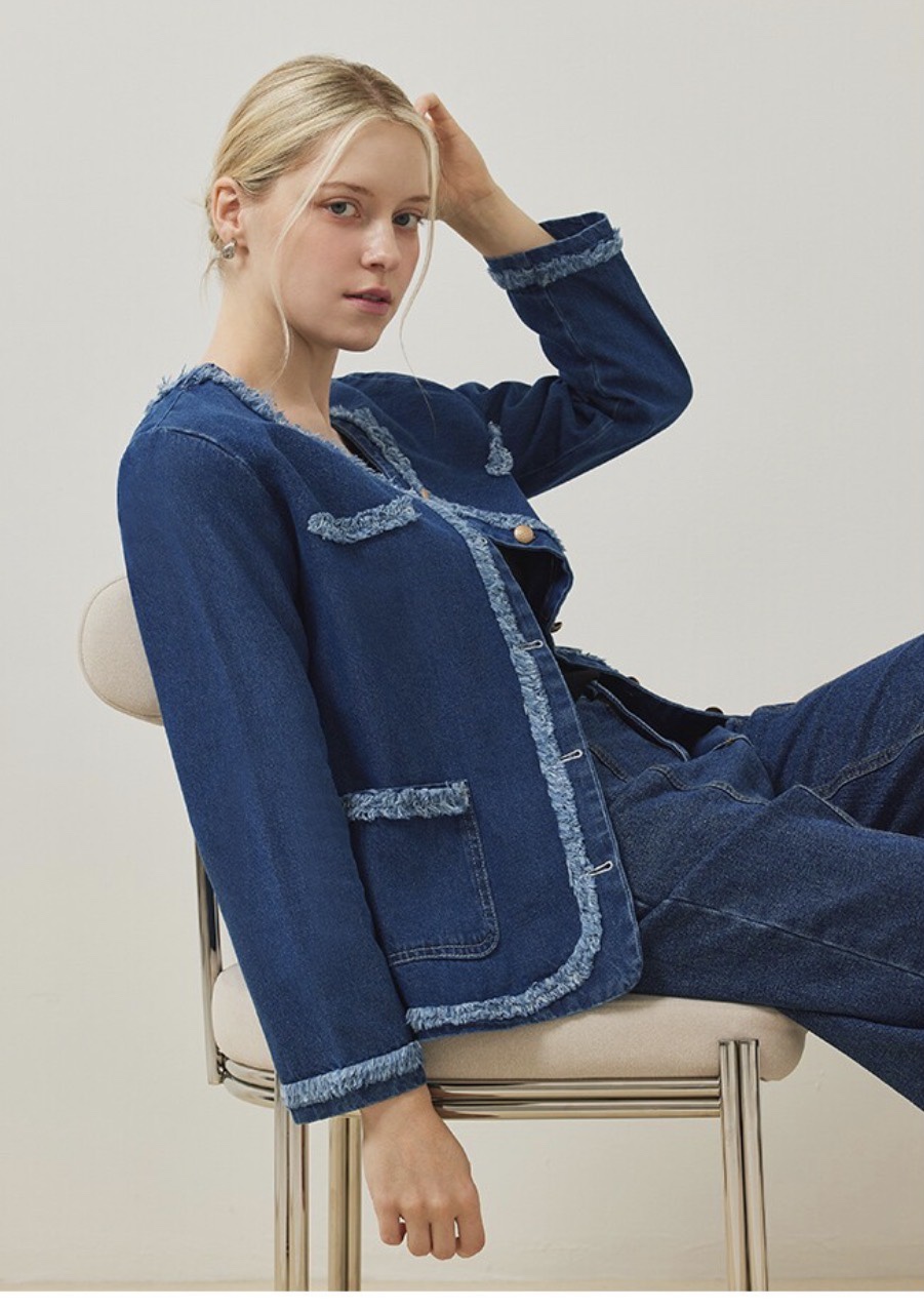 VIVANI東大門實拍女士新品26春夏推薦休閑真品夾克粗花呢VIVANI夾克