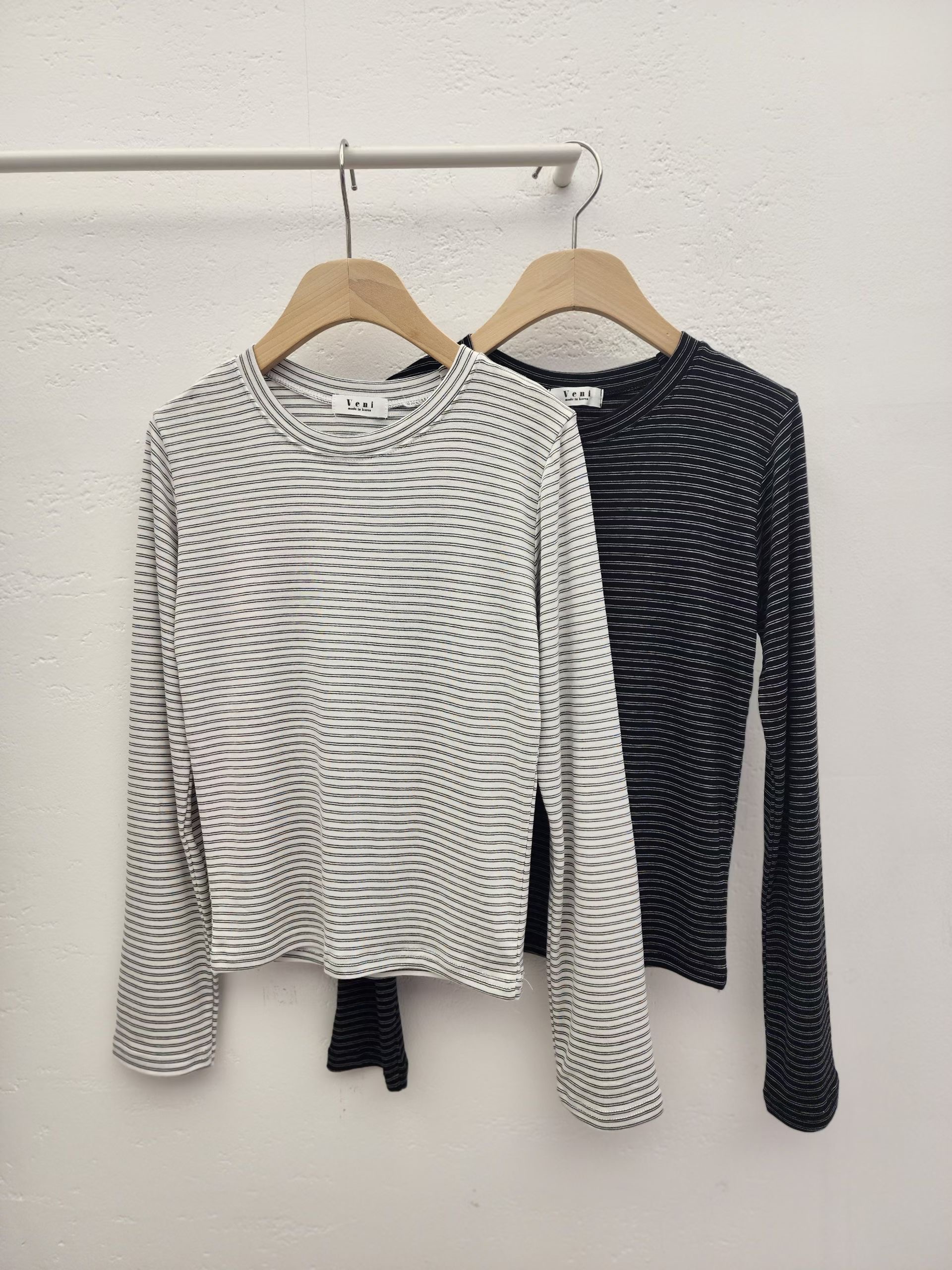 VENI韓國直郵女裝新款推薦真品人氣休閑時尚職業26春夏長袖T恤VENI長袖T恤