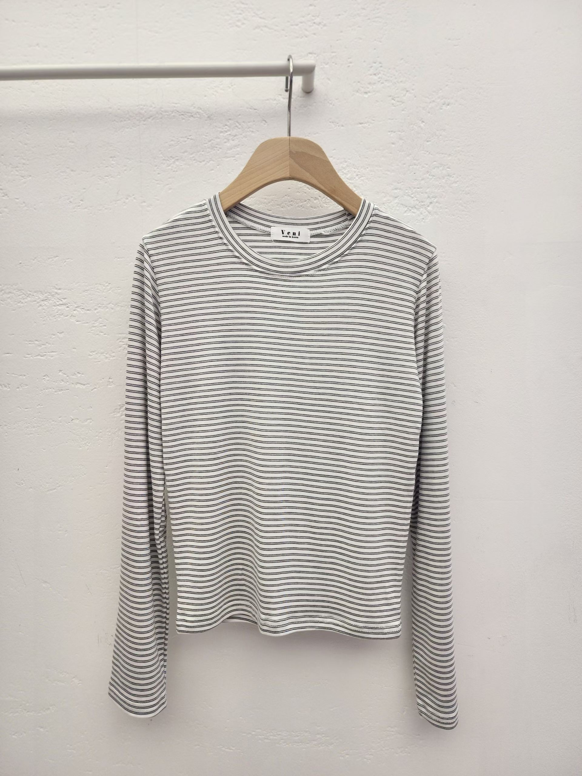 VENI韓國直郵女裝新款推薦真品人氣休閑時尚職業26春夏長袖T恤VENI長袖T恤圖色1