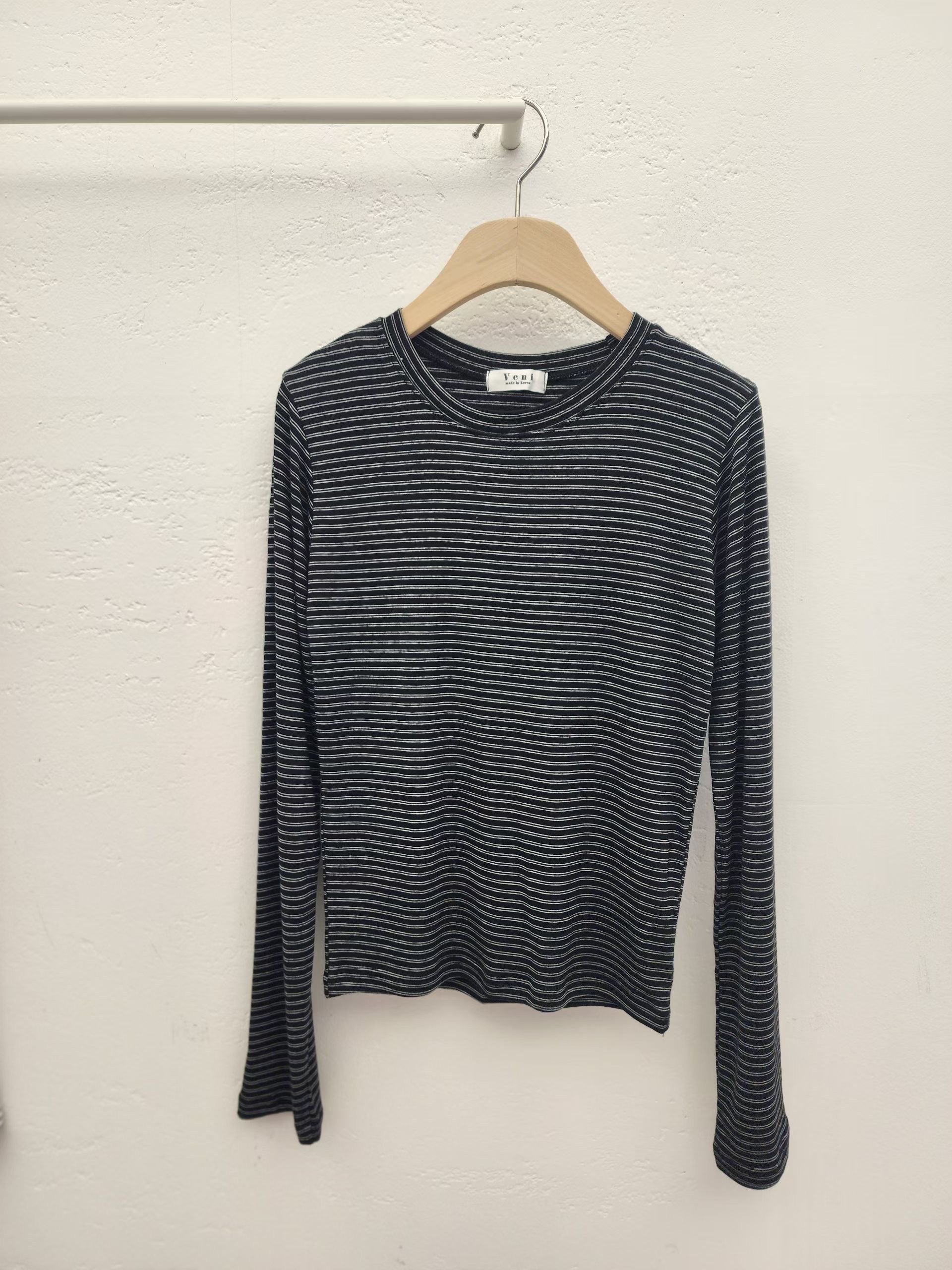 VENI韓國直郵女裝新款推薦真品人氣休閑時尚職業26春夏長袖T恤VENI長袖T恤圖色2