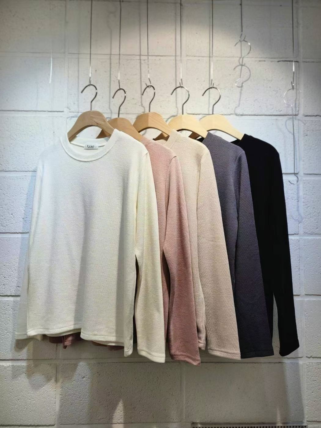 VENI韓國直郵女裝新品休閑人氣熱賣26春夏時尚職業長袖T恤VENI長袖T恤圖色5左五色