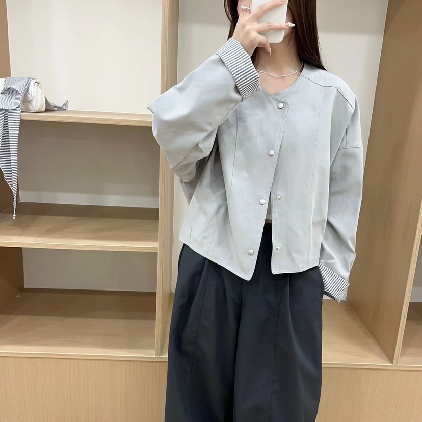 VIVANI東大門實拍女裝新品熱賣推薦休閑夾克含絲巾套裝圍巾VIVANI夾克