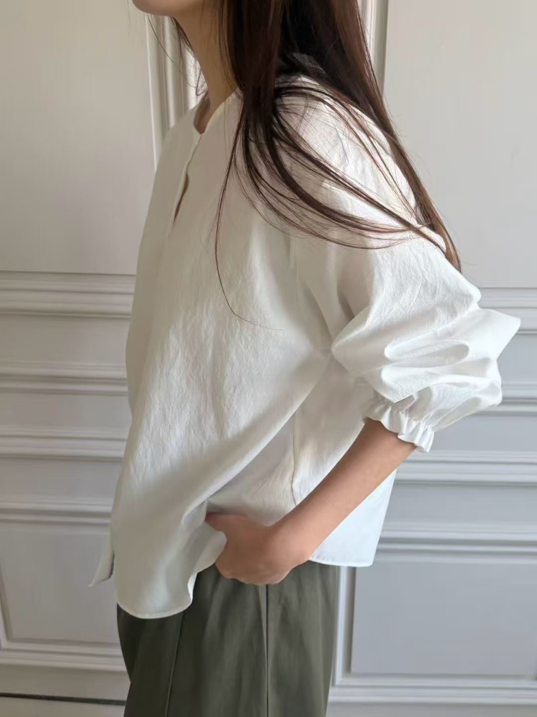 CAROLINE韓國代購女裝新品職業休閑真品人氣時尚襯衫蕾絲衫CARO_LINE襯衫/蕾絲衫