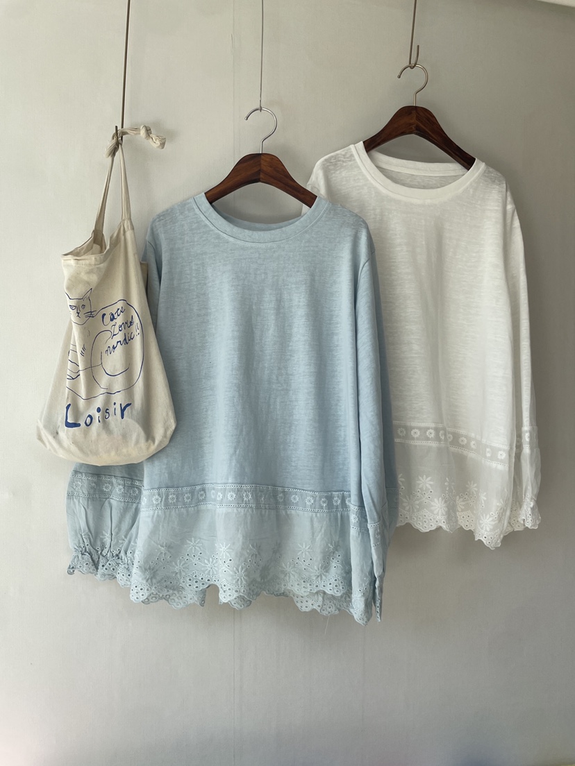 VIVANI韓國直郵女士新品真品推薦人氣時尚長袖T恤不含包蕾絲VIVANI長袖T恤