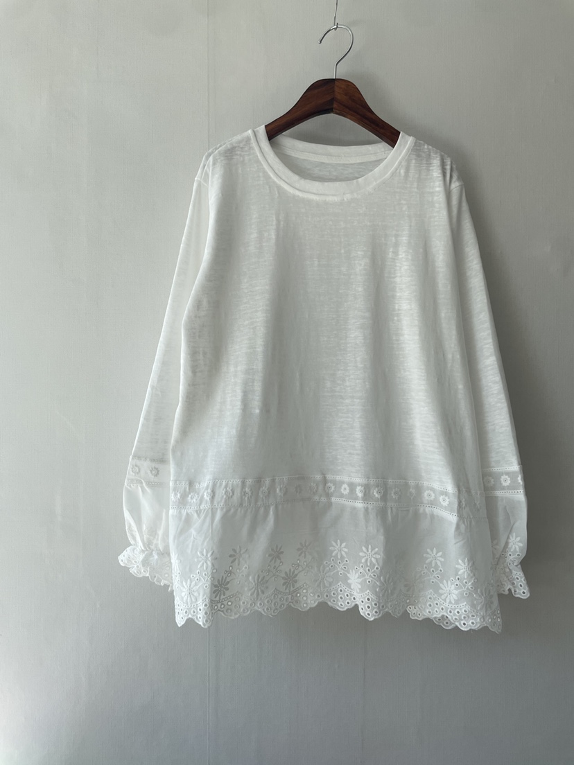 VIVANI韓國直郵女士新品真品推薦人氣時尚長袖T恤不含包蕾絲VIVANI長袖T恤圖色1