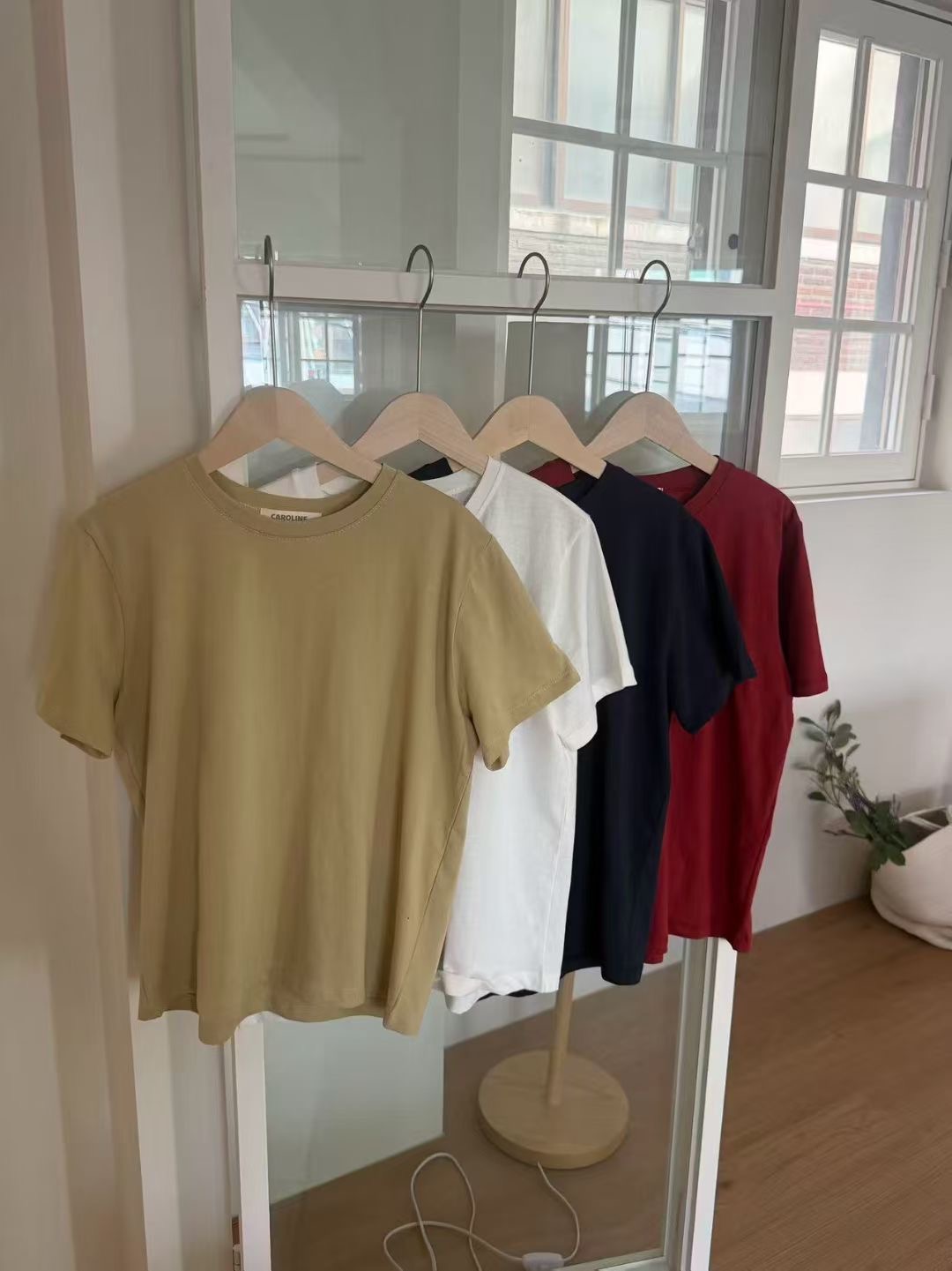 CAROLINE東大門實拍女士新款時尚熱賣休閑職業T恤不含內搭CARO_LINET恤圖色2左二色