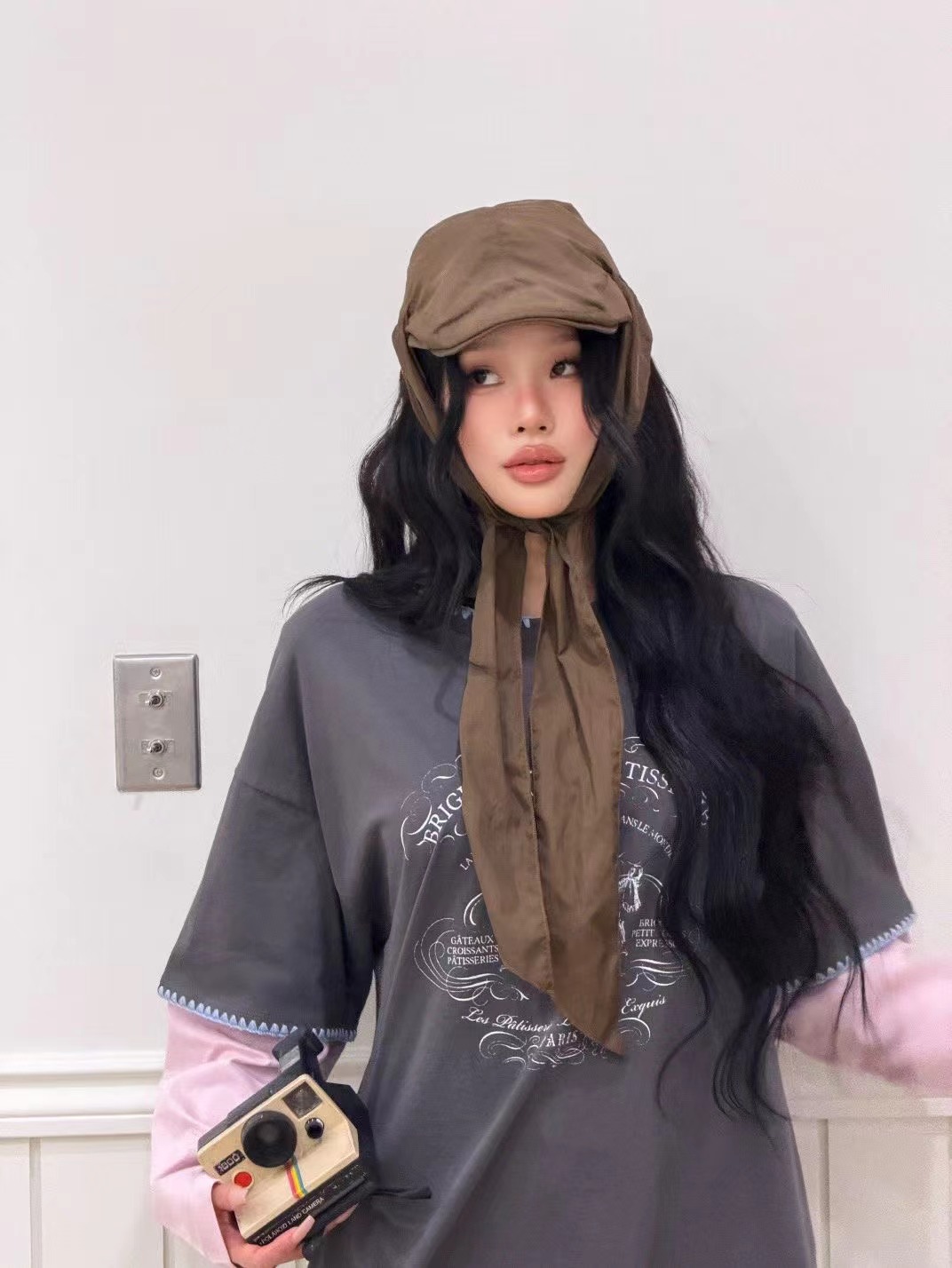 GISELE韓國直郵女裝新款推薦熱賣時尚人氣職業長袖T恤假兩件GISELE長袖T恤