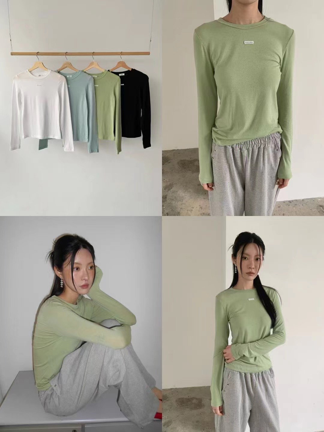 ARVO東大門直郵女裝新款推薦真品職業時尚熱賣26春夏長袖T恤ARVO長袖T恤