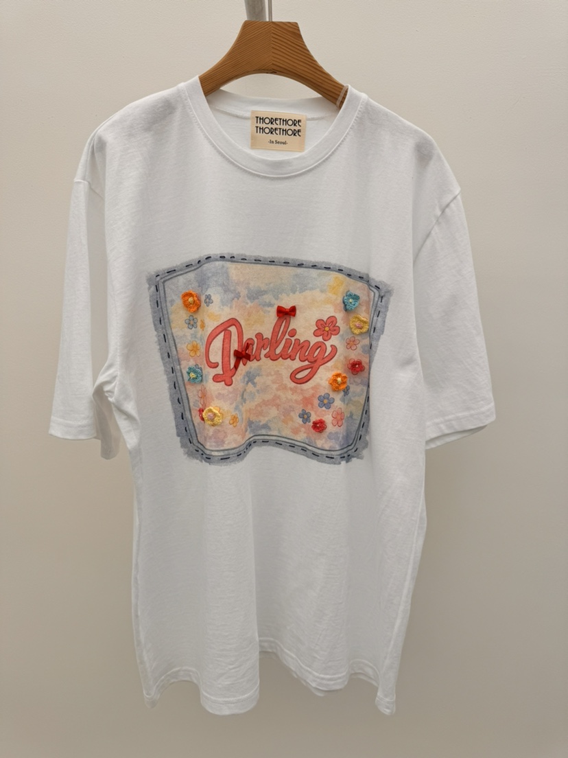 THORE韓國代購女裝新品人氣熱賣推薦時尚職業26春夏休閑T恤THORET恤圖色1