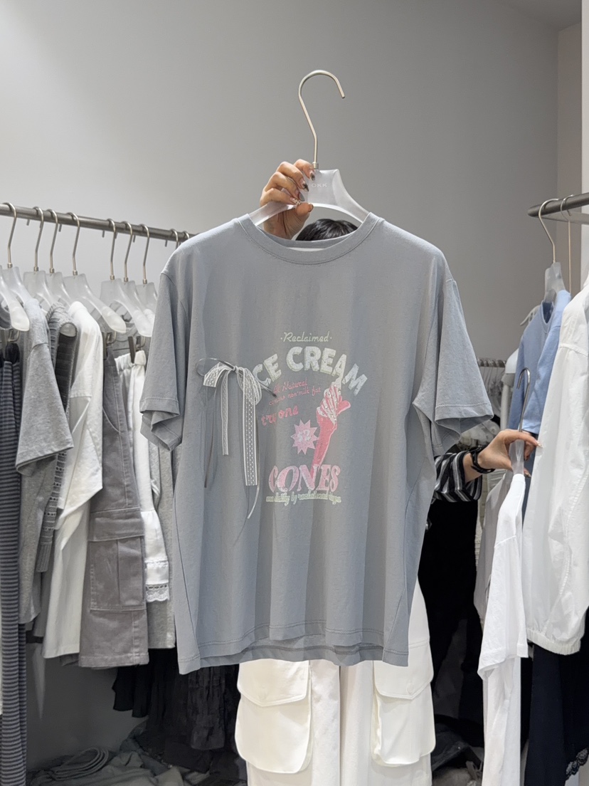 LOOKK/MIMME韓國直郵實拍女士新款推薦休閑職業26春夏T恤LOOKK/MIMMET恤圖色2