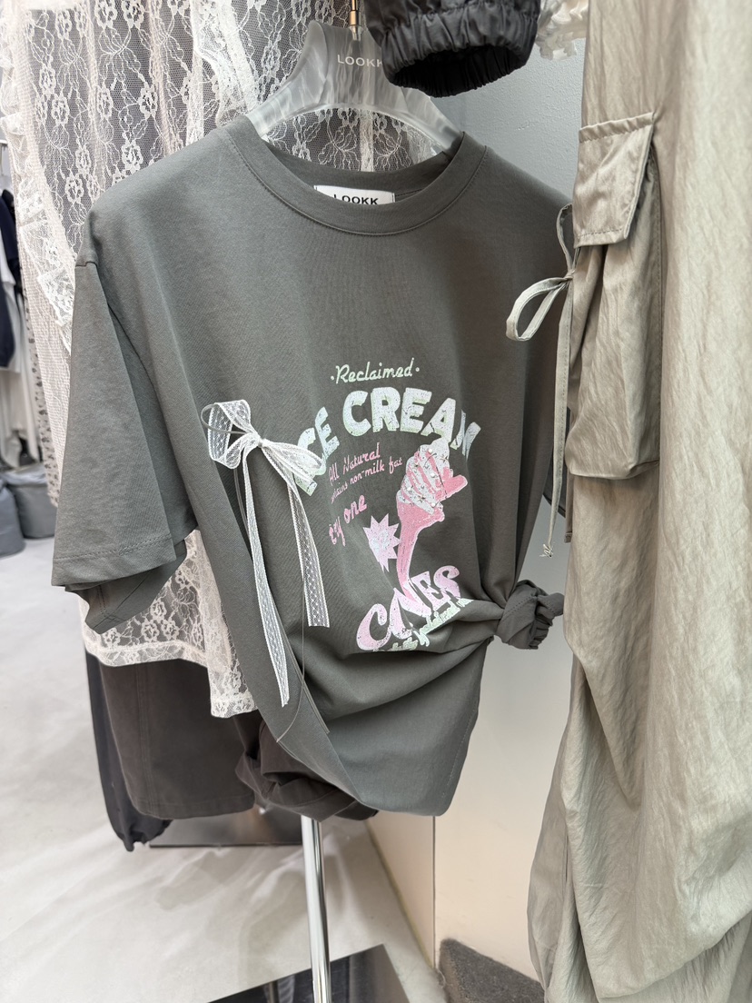 LOOKK/MIMME韓國直郵實拍女士新款推薦休閑職業26春夏T恤LOOKK/MIMMET恤圖色3