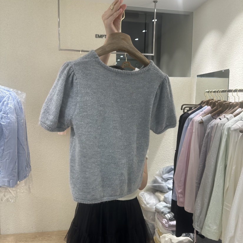 EMPTY韓國東大門直郵女裝新款時尚休閑職業人氣26春夏T恤刺繡EMPTYT恤