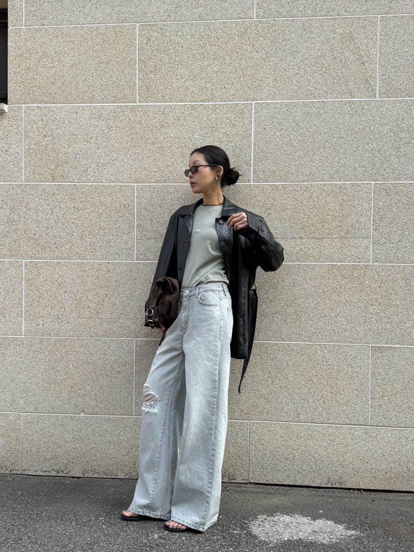 LIMLIMLIM韓國東大門代購女裝新款時尚人氣牛仔褲水洗牛仔布LIM LIM LIM牛仔褲