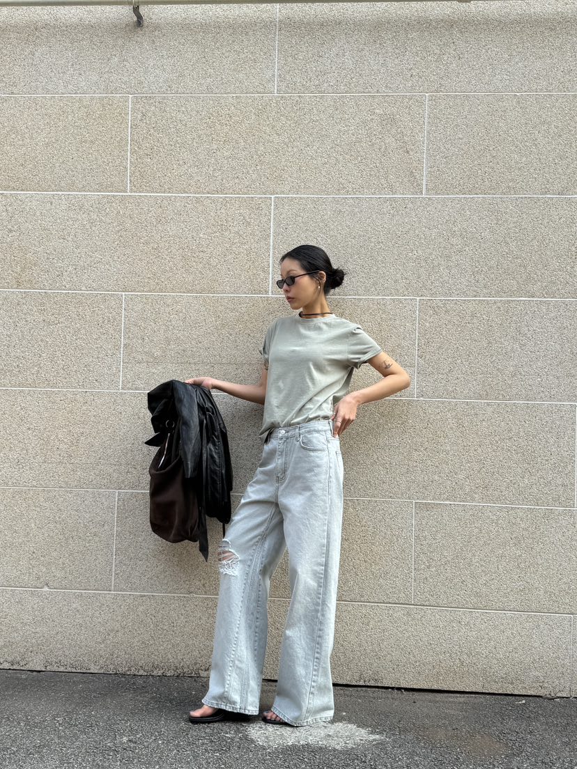 LIMLIMLIM韓國東大門代購女裝新款時尚人氣牛仔褲水洗牛仔布LIM LIM LIM牛仔褲