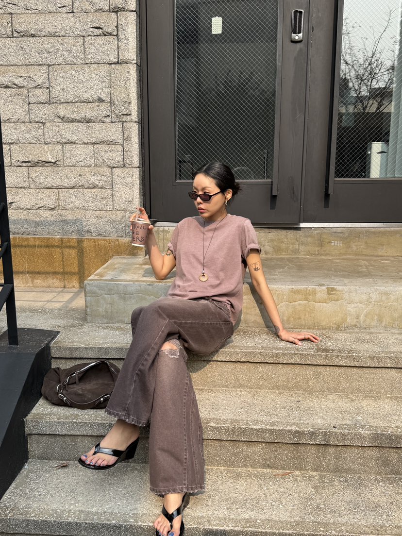 LIMLIMLIM韓國東大門代購女士新款休閑熱賣時尚T恤復古洗滌LIM LIM LIMT恤