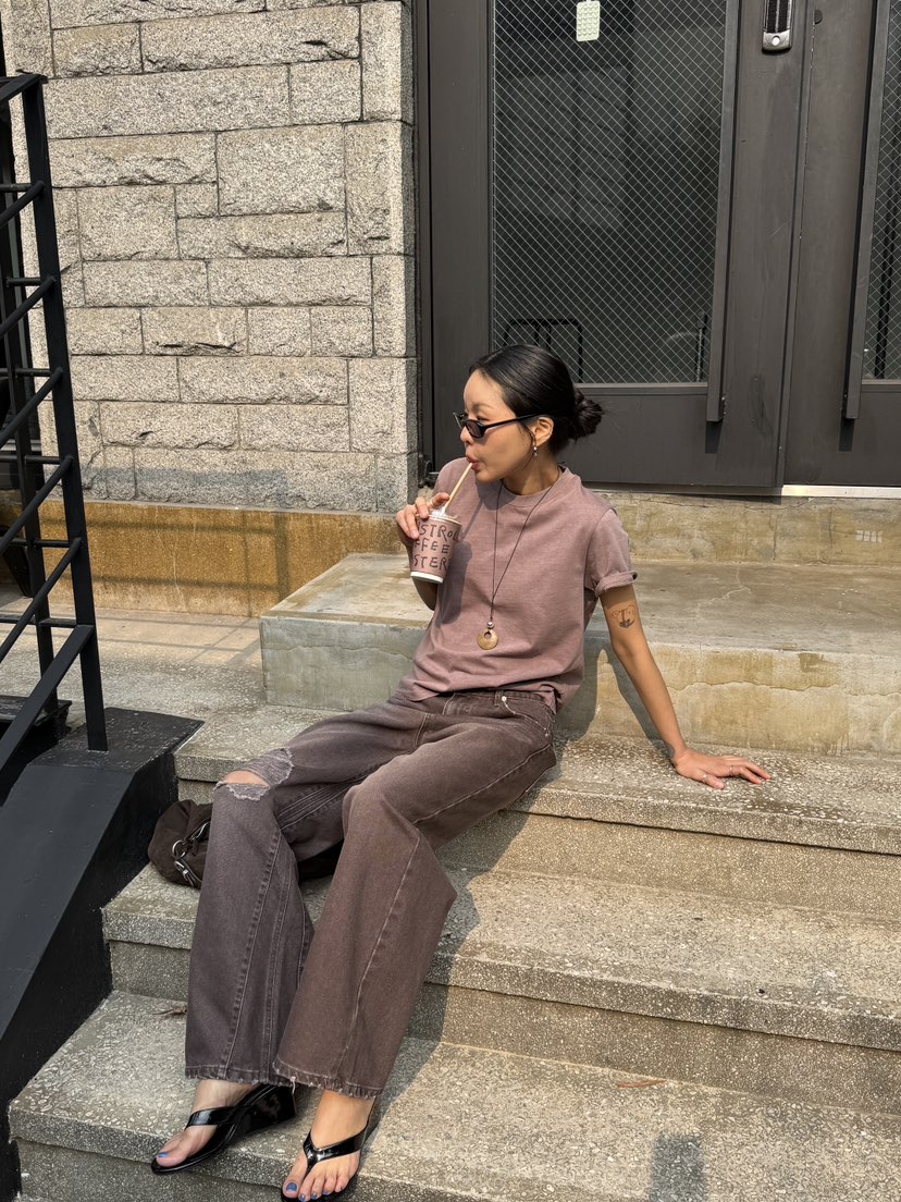 LIMLIMLIM韓國東大門代購女士新款休閑熱賣時尚T恤復古洗滌LIM LIM LIMT恤