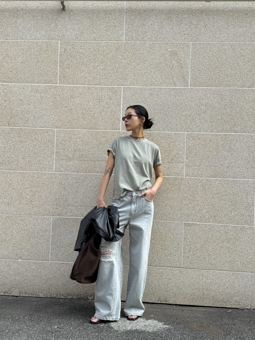 LIMLIMLIM韓國東大門代購女士新款休閑熱賣時尚T恤復古洗滌LIM LIM LIMT恤