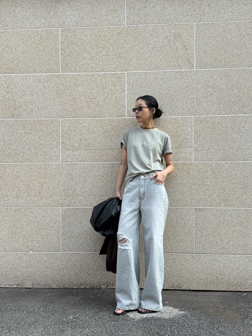 LIMLIMLIM韓國東大門代購女士新款休閑熱賣時尚T恤復古洗滌LIM LIM LIMT恤