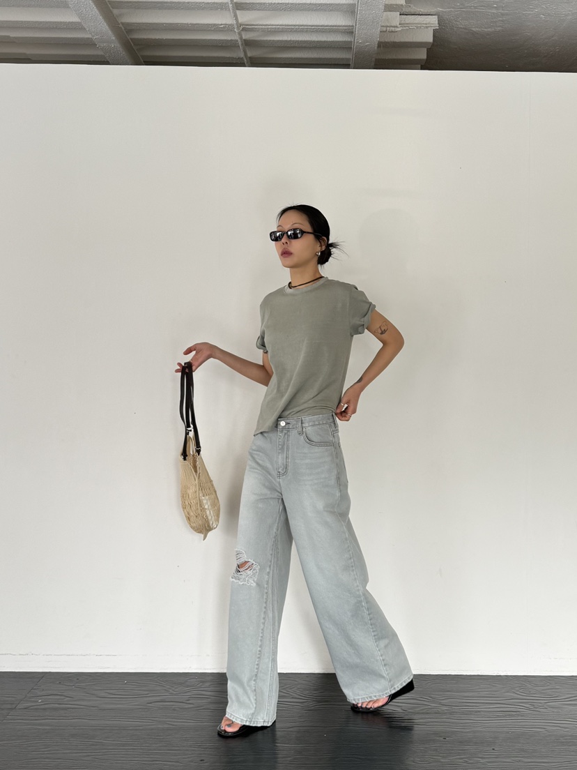 LIMLIMLIM韓國東大門代購女士新款休閑熱賣時尚T恤復古洗滌LIM LIM LIMT恤