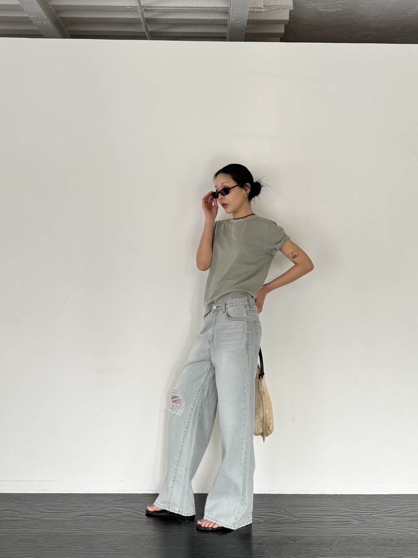 LIMLIMLIM韓國東大門代購女士新款休閑熱賣時尚T恤復古洗滌LIM LIM LIMT恤