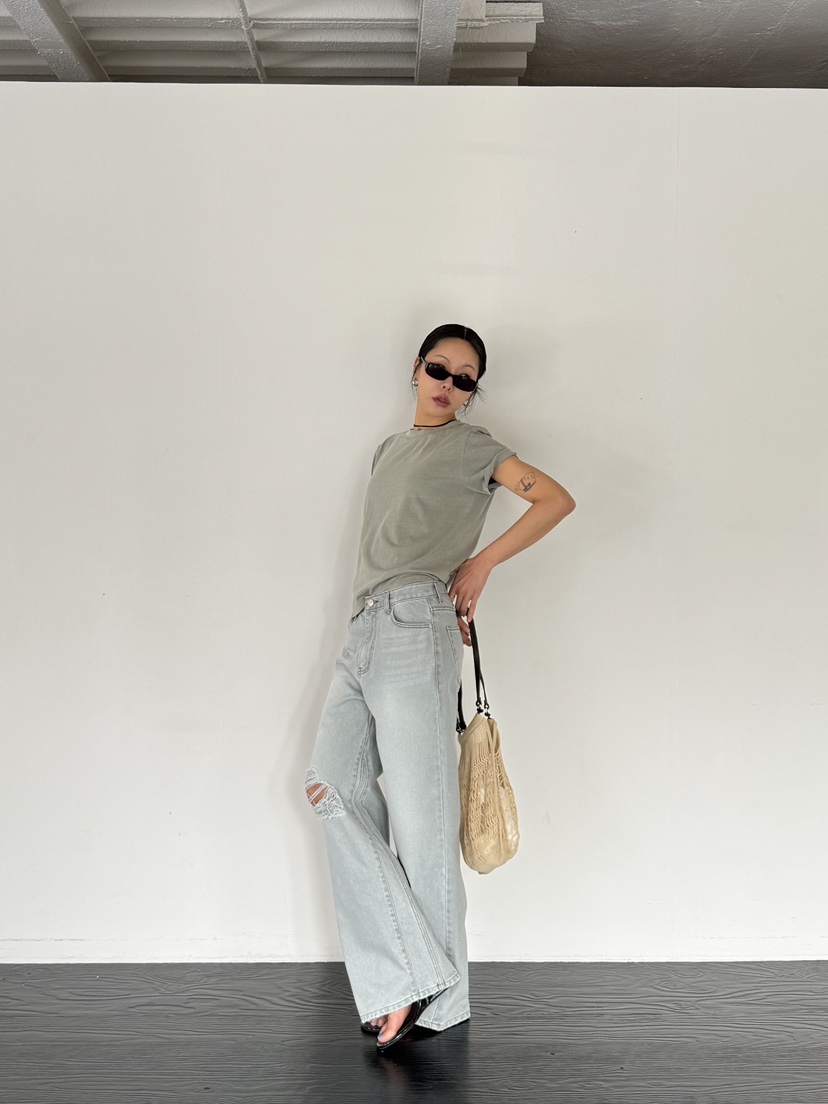 LIMLIMLIM韓國東大門代購女士新款休閑熱賣時尚T恤復古洗滌LIM LIM LIMT恤