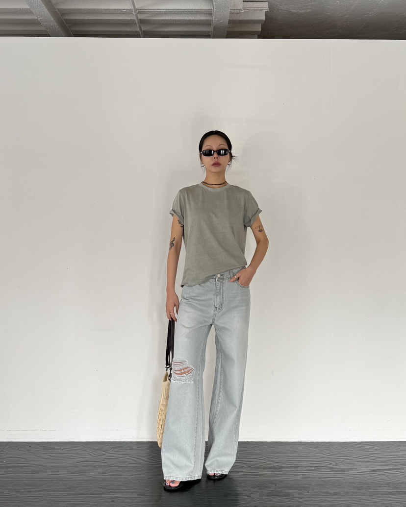 LIMLIMLIM韓國東大門代購女士新款休閑熱賣時尚T恤復古洗滌LIM LIM LIMT恤