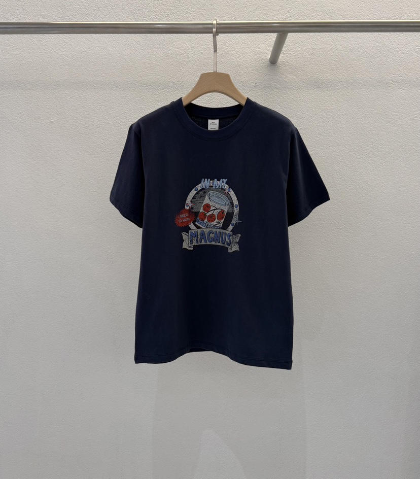 ABLERING韓國直郵實拍女士新品休閑熱賣職業人氣時尚推薦T恤ABLE STANDARD/ABLERINGT恤圖色2深藍色