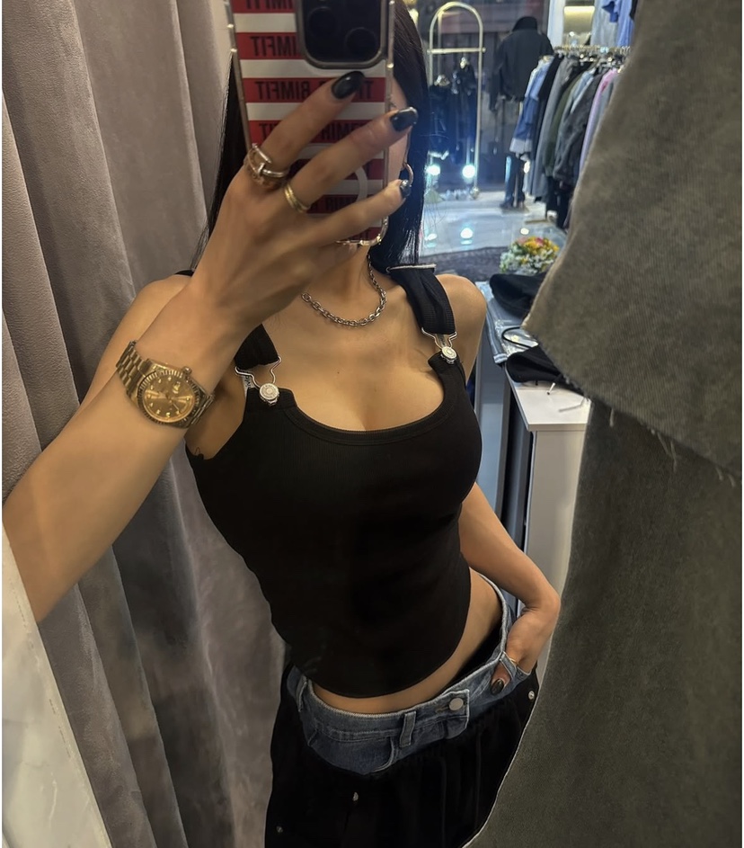 OKIE韓國直郵女士新款熱賣26春夏推薦時尚人氣休閑吊帶背心OKIE吊帶/背心