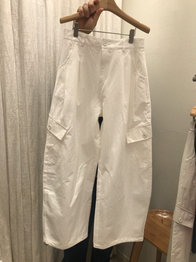 AHOY韓國代購女裝新品時尚人氣推薦休閑職業休閑褲工裝褲AHOY休閑褲圖色1白色