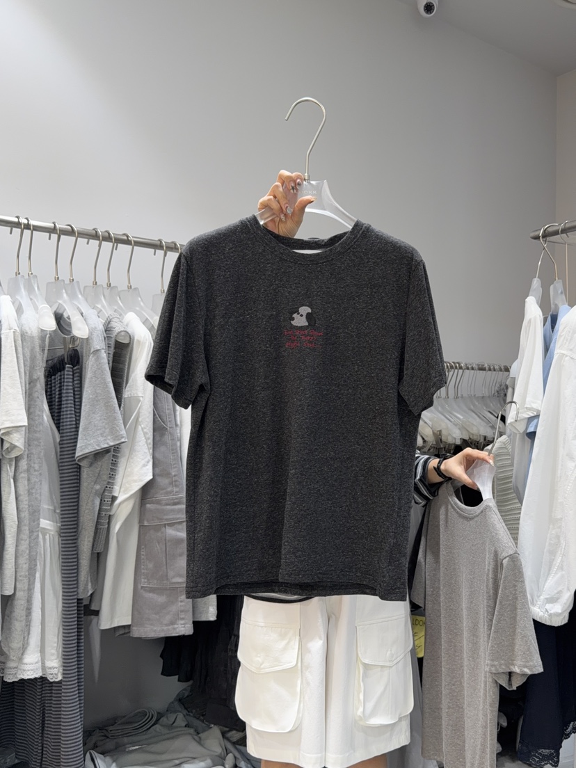 LOOKK/MIMME韓國直郵實拍女裝新品26春夏休閑推薦T恤刺繡LOOKK/MIMMET恤圖色3