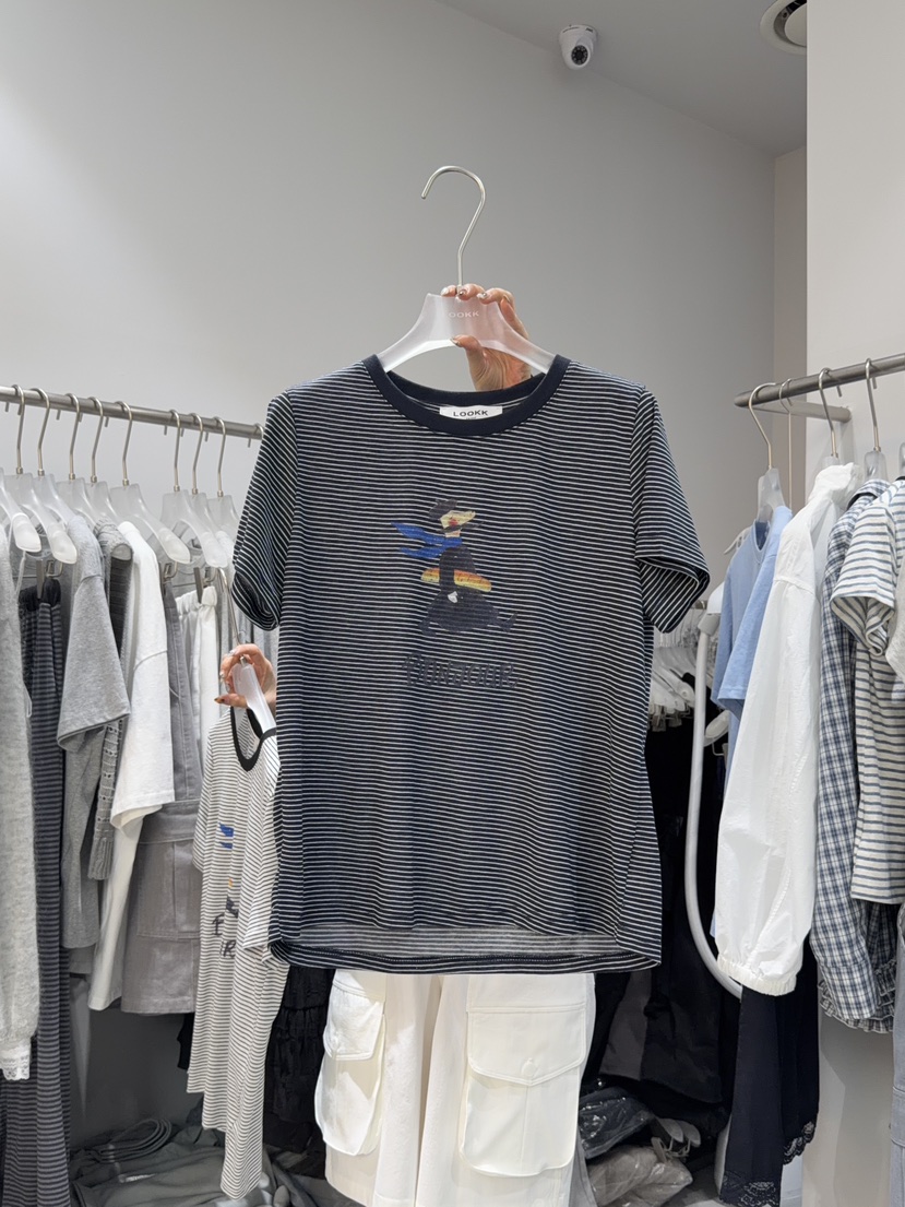 LOOKK/MIMME韓國直郵實拍女士新款休閑職業26春夏人氣T恤LOOKK/MIMMET恤圖色2