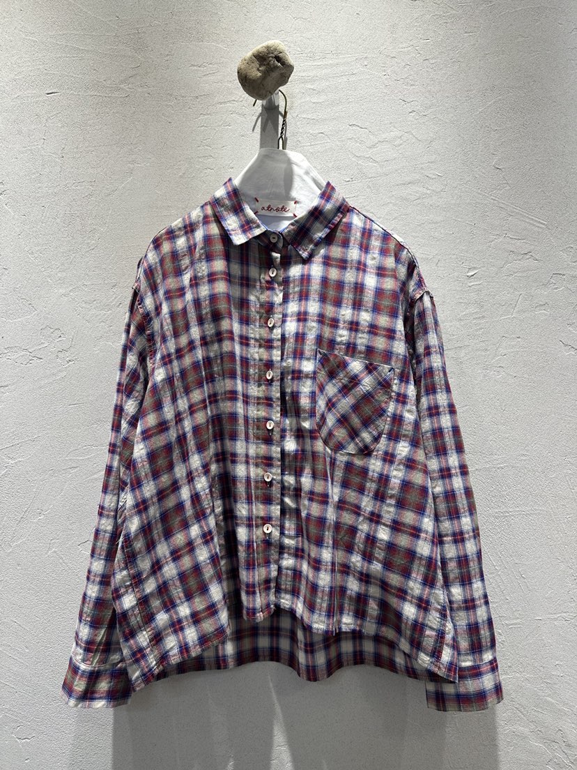 AT NOTE韓國直郵實拍女士新款時尚休閑熱賣襯衫蕾絲衫格子AT NOTE襯衫/蕾絲衫圖色1