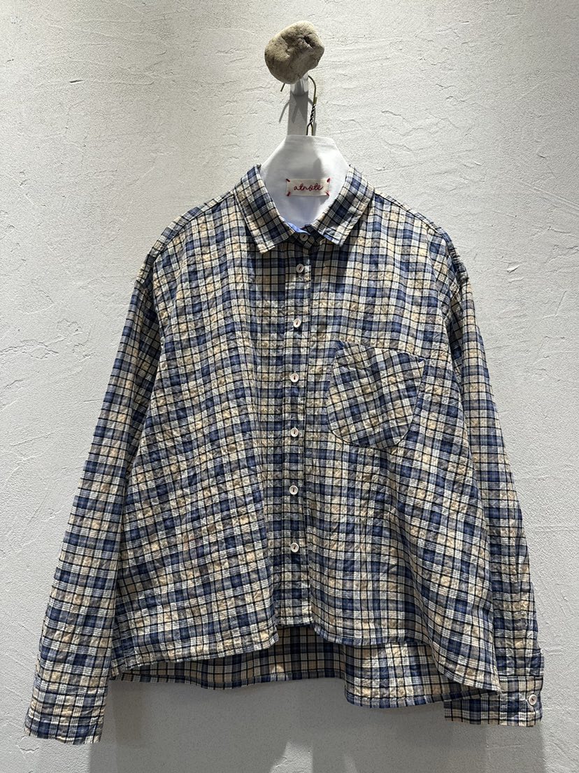 AT NOTE韓國直郵實拍女士新款時尚休閑熱賣襯衫蕾絲衫格子AT NOTE襯衫/蕾絲衫圖色2