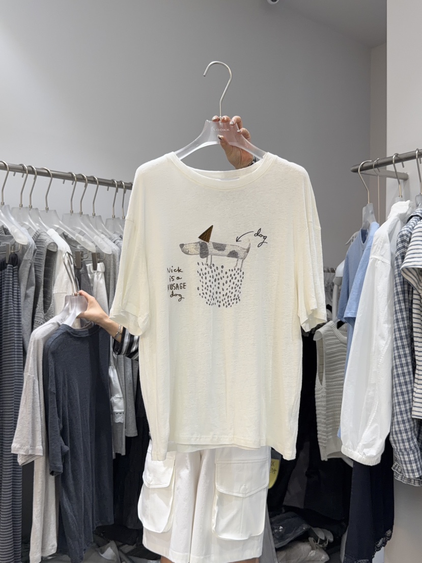 LOOKK/MIMME韓國代購女士新品人氣職業26春夏推薦熱賣T恤LOOKK/MIMMET恤圖色1