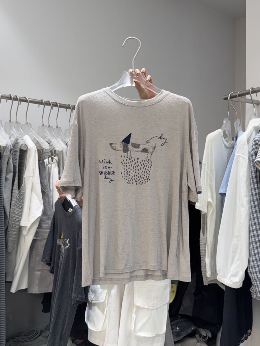 LOOKK/MIMME韓國代購女士新品人氣職業26春夏推薦熱賣T恤LOOKK/MIMMET恤圖色2