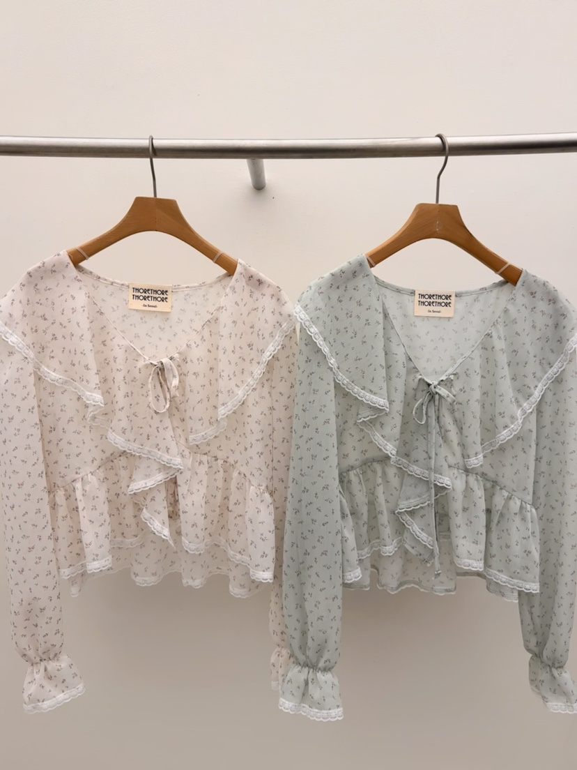 THORE韓國直郵女士新品人氣職業時尚推薦26春夏襯衫蕾絲衫THORE襯衫/蕾絲衫