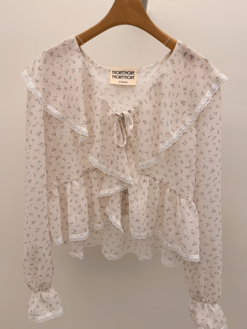THORE韓國直郵女士新品人氣職業時尚推薦26春夏襯衫蕾絲衫THORE襯衫/蕾絲衫圖色1