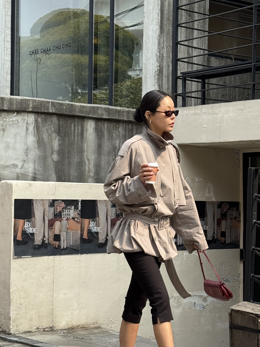 LIMLIMLIM韓國東大門代購女士新款推薦人氣休閑夾克含腰帶LIM LIM LIM夾克