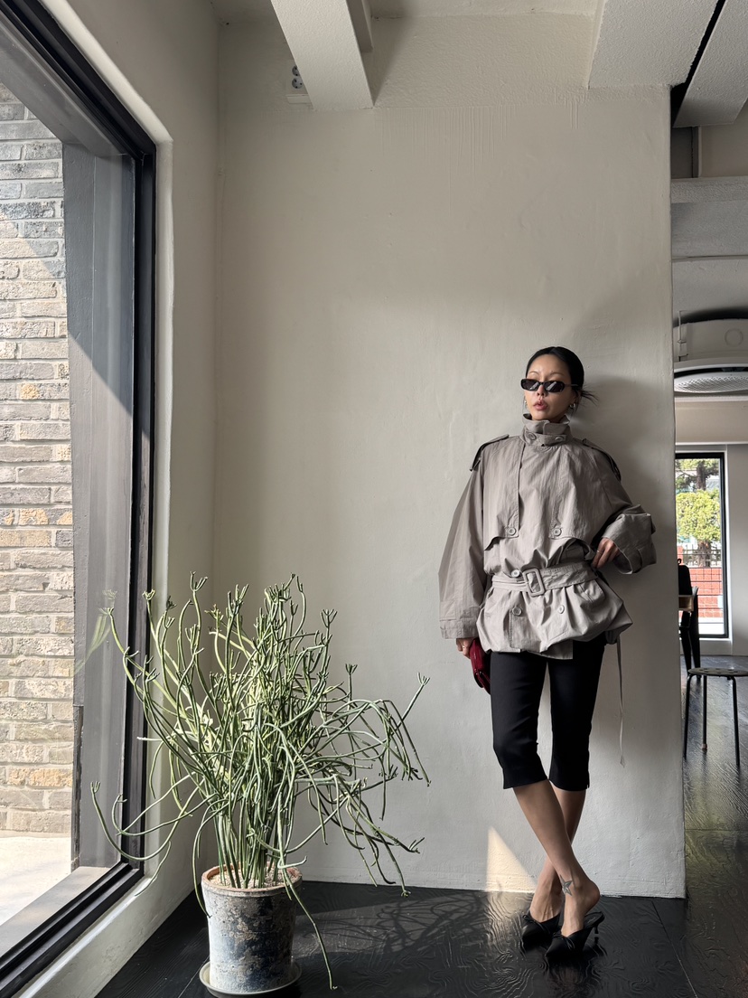 LIMLIMLIM韓國東大門代購女士新款推薦人氣休閑夾克含腰帶LIM LIM LIM夾克