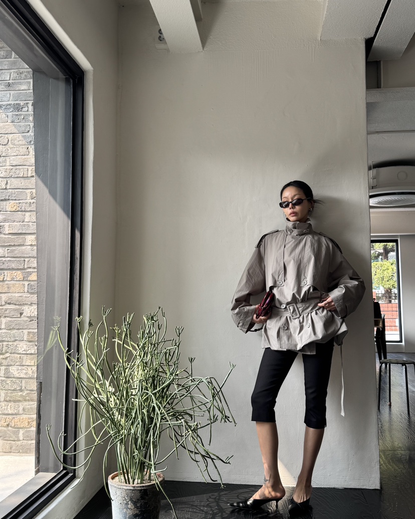 LIMLIMLIM韓國東大門代購女士新款推薦人氣休閑夾克含腰帶LIM LIM LIM夾克