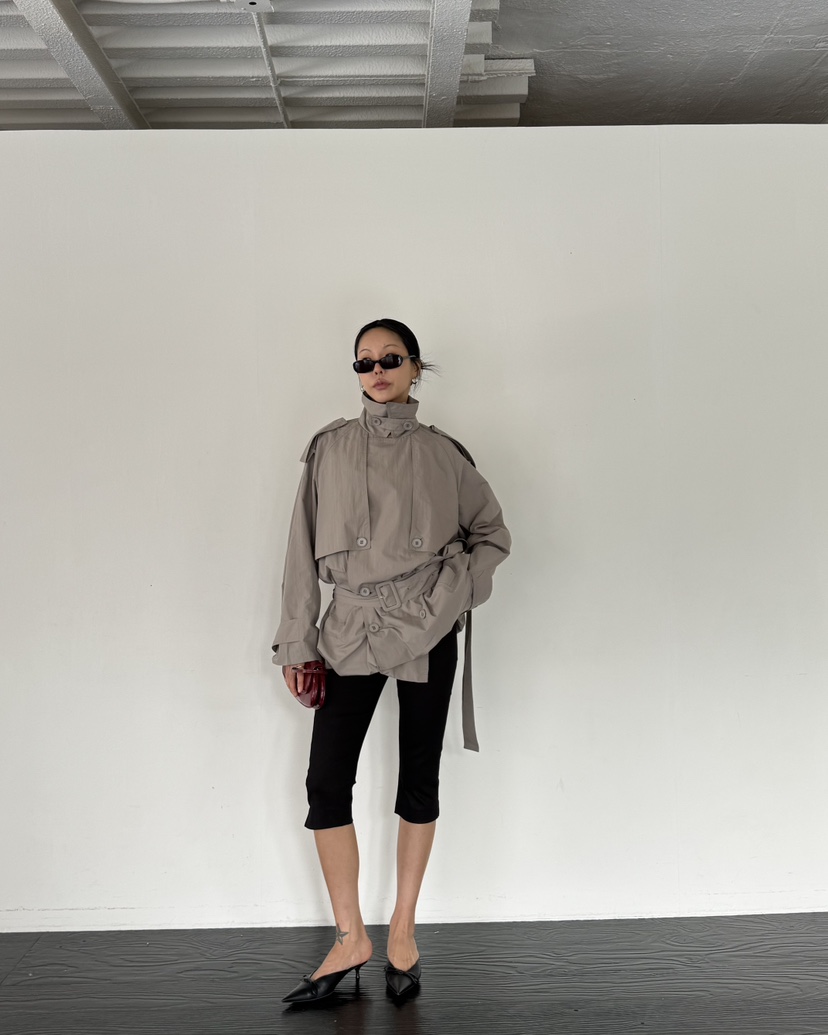 LIMLIMLIM韓國東大門代購女士新款推薦人氣休閑夾克含腰帶LIM LIM LIM夾克