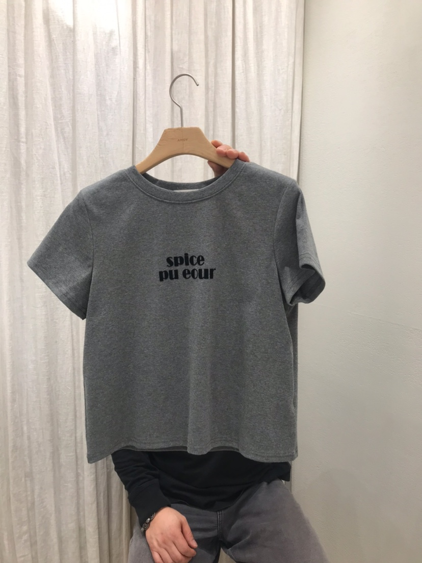 AHOY韓國東大門直郵女裝新款時尚職業26春夏人氣休閑推薦T恤AHOYT恤圖色3