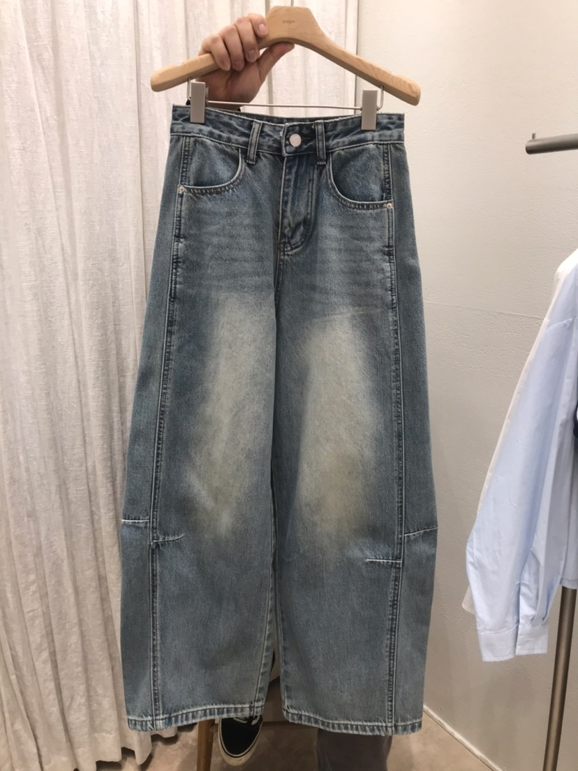 AHOY韓國東大門代購女裝新品26春夏熱賣休閑時尚推薦牛仔褲AHOY牛仔褲圖色1