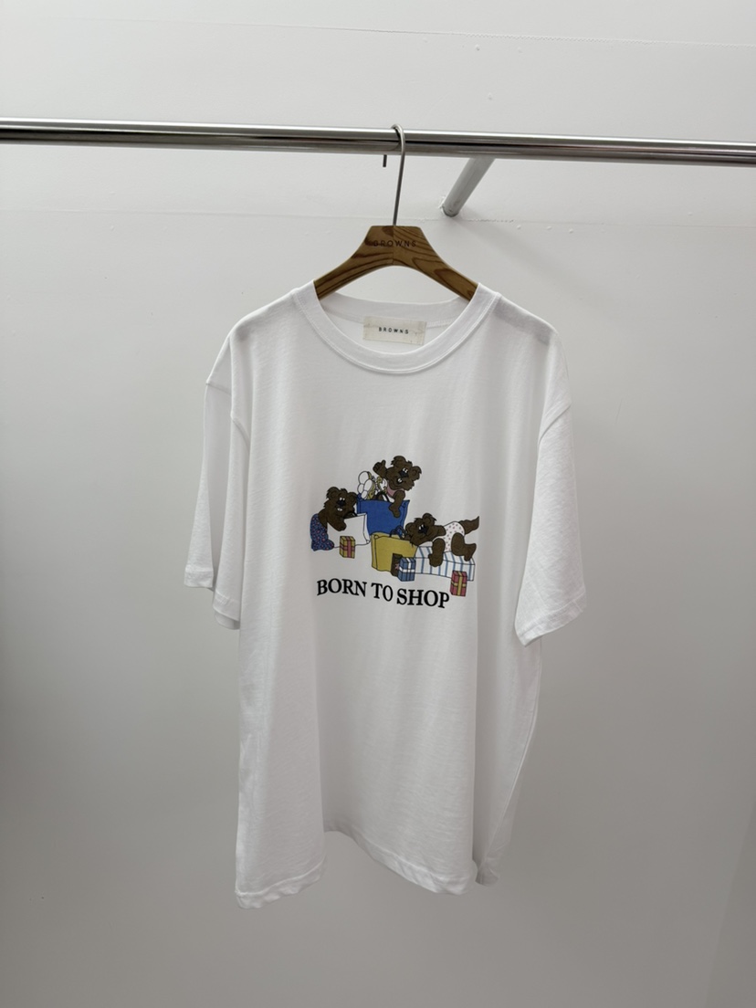 BROWNS-P韓國代購女裝新款時尚休閑熱賣26春夏人氣職業T恤BROWNS-PT恤圖色1