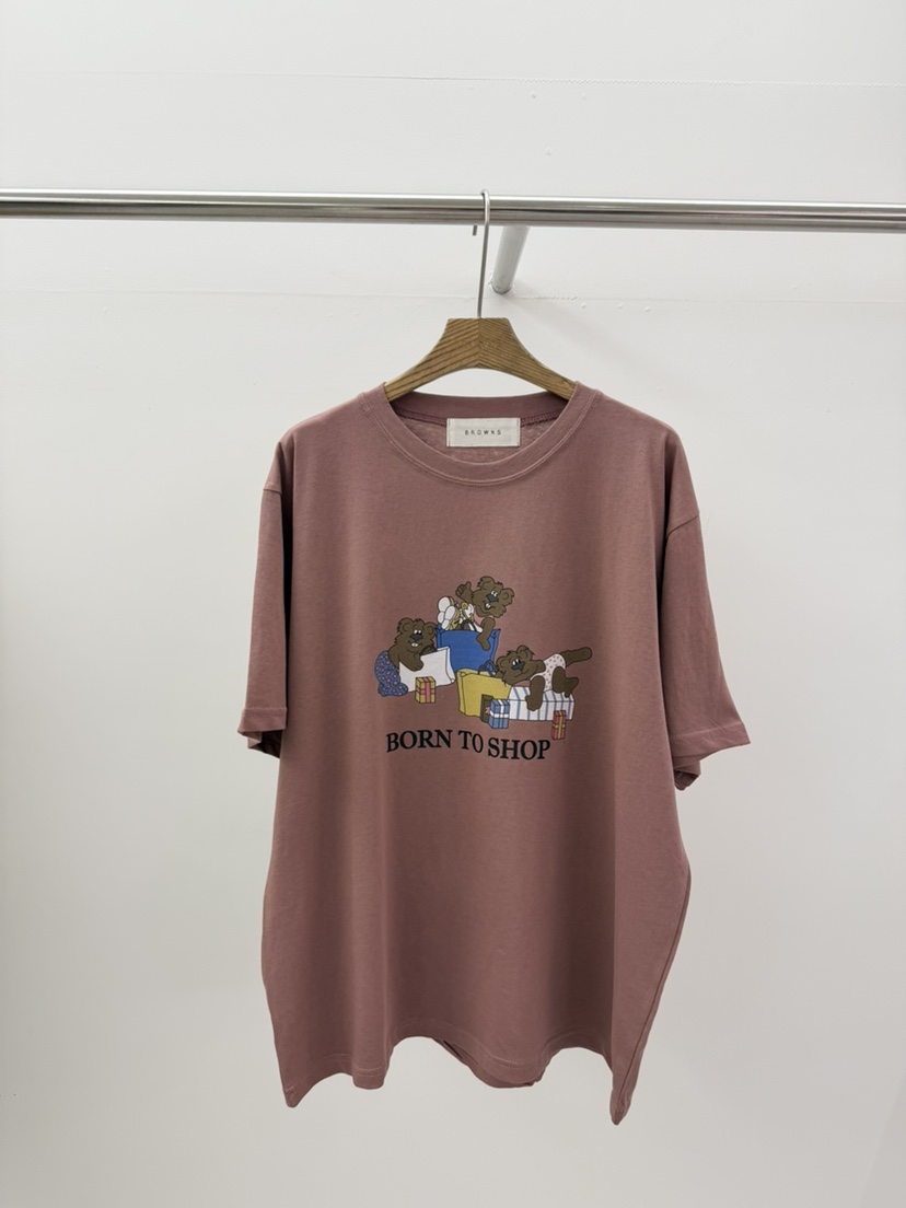 BROWNS-P韓國代購女裝新款時尚休閑熱賣26春夏人氣職業T恤BROWNS-PT恤圖色3